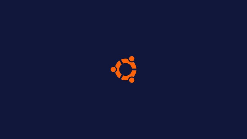 Ubuntu Logo on Dark Background — Dark Blue