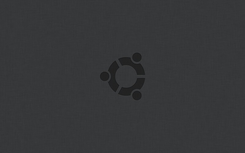Ubuntu Logo on Dark Background — Gray, Neutral, Minimalist