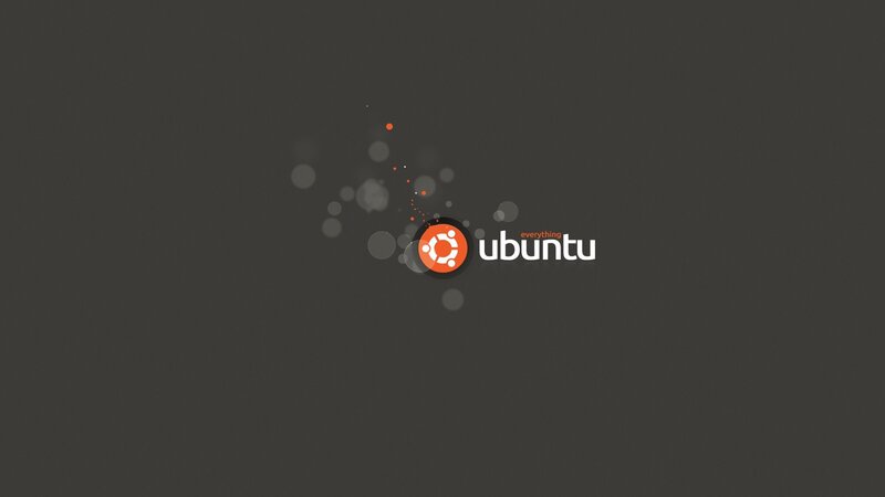 Ubuntu Logo on Dark Background — Gray, Neutral