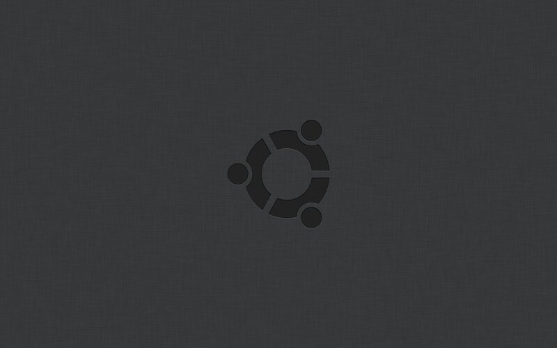 Ubuntu Logo on Dark Background — Gray