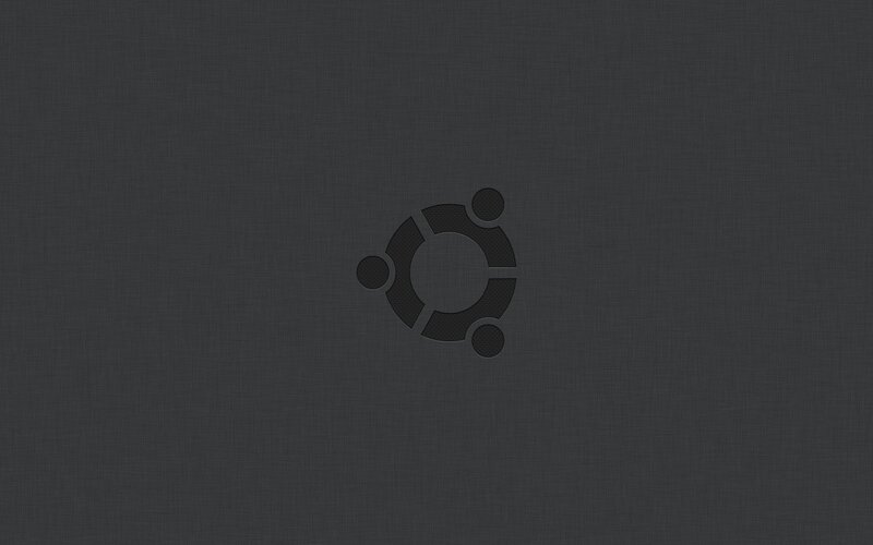 Ubuntu Logo on Dark Background — Neutral