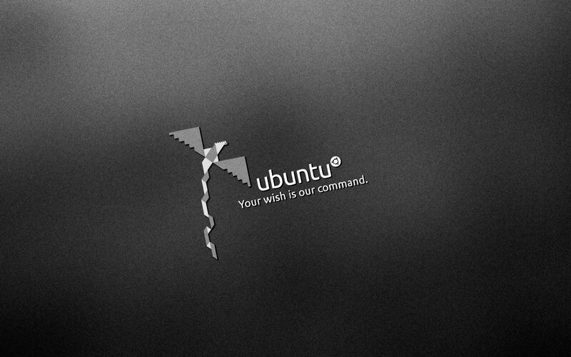 Ubuntu Logo on Dark Background — Text