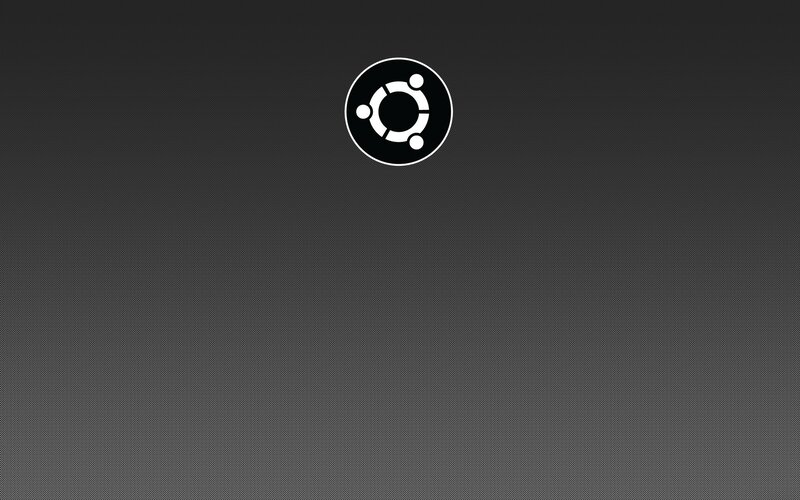 Ubuntu Logo on Dark Background — White