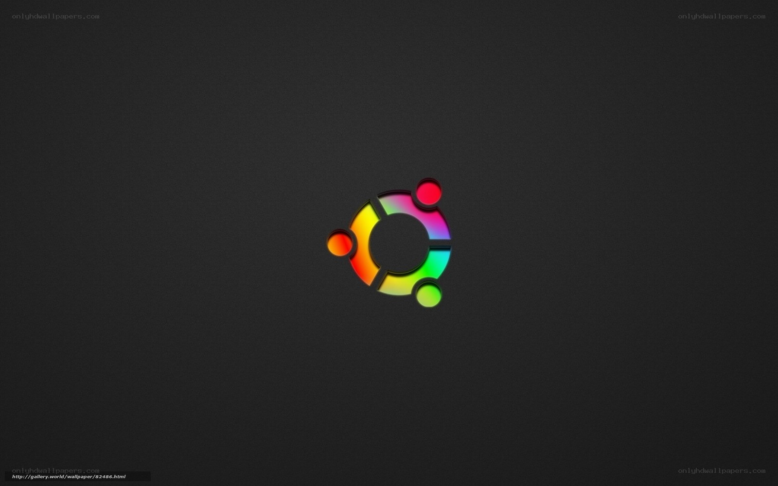 Ubuntu logo on dark background