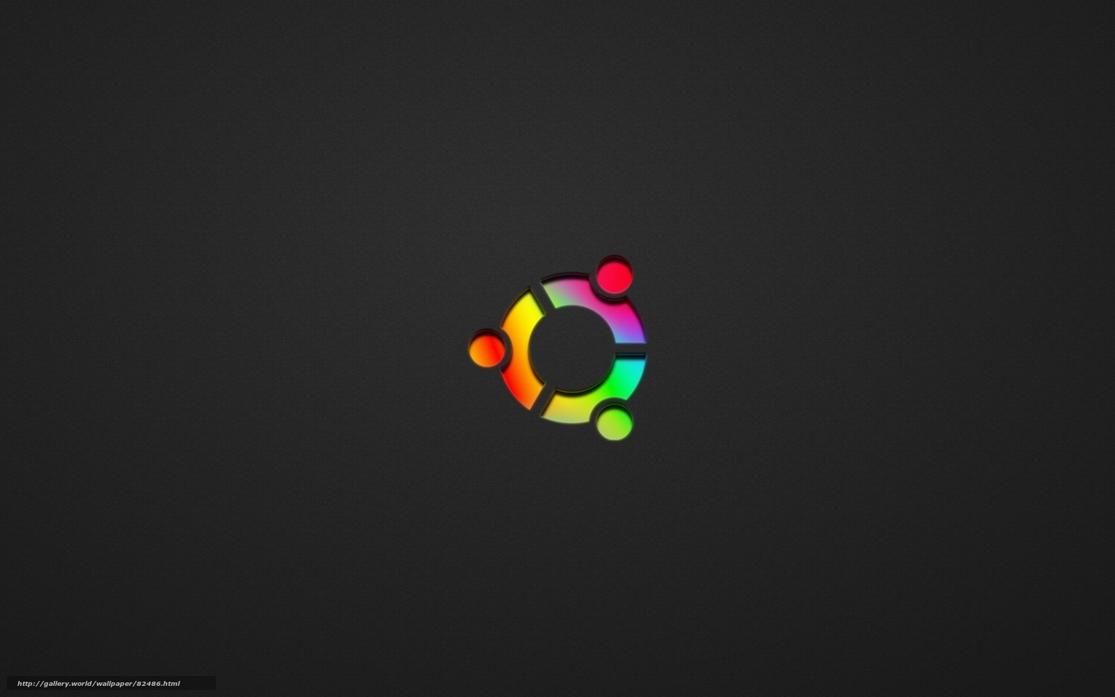 Ubuntu logo on dark background