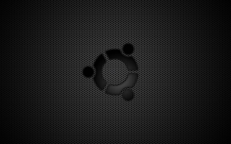 Ubuntu logo on dark mesh
