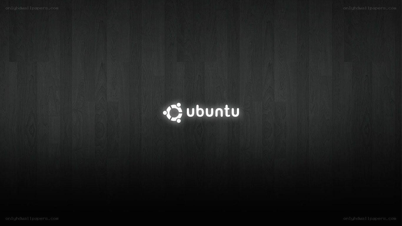 Ubuntu logo on dark wood