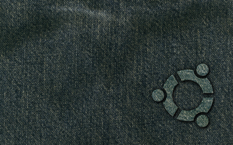 Ubuntu logo on denim