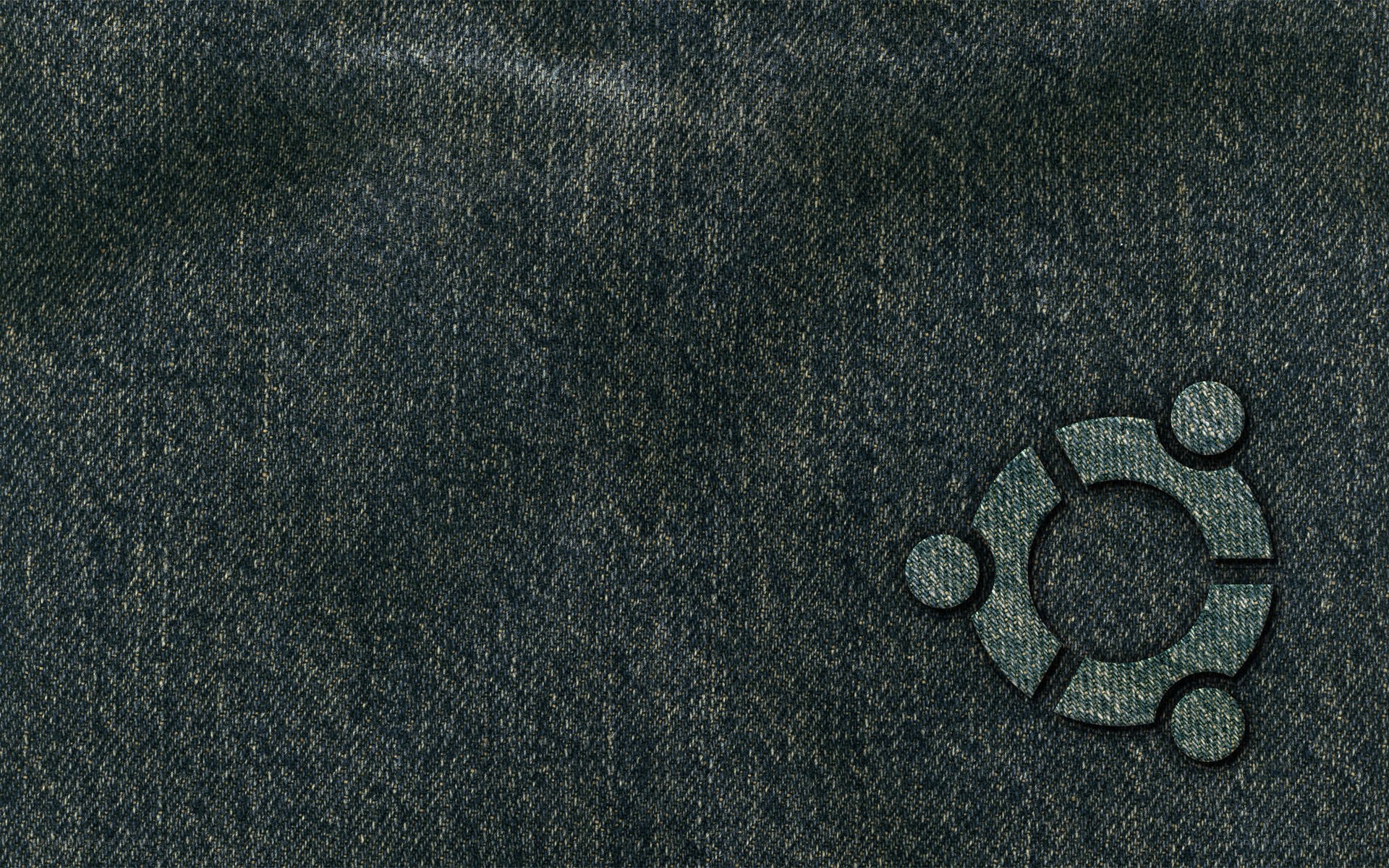 Ubuntu logo on denim
