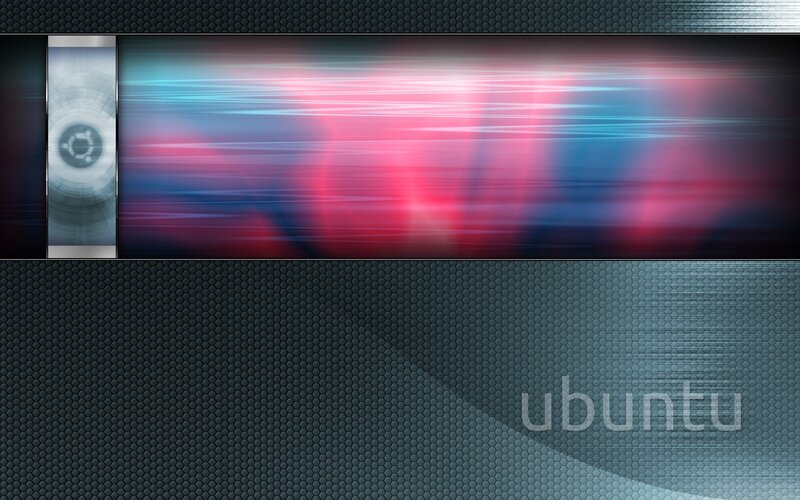 Ubuntu Logo on Digital Background — Black, Technological