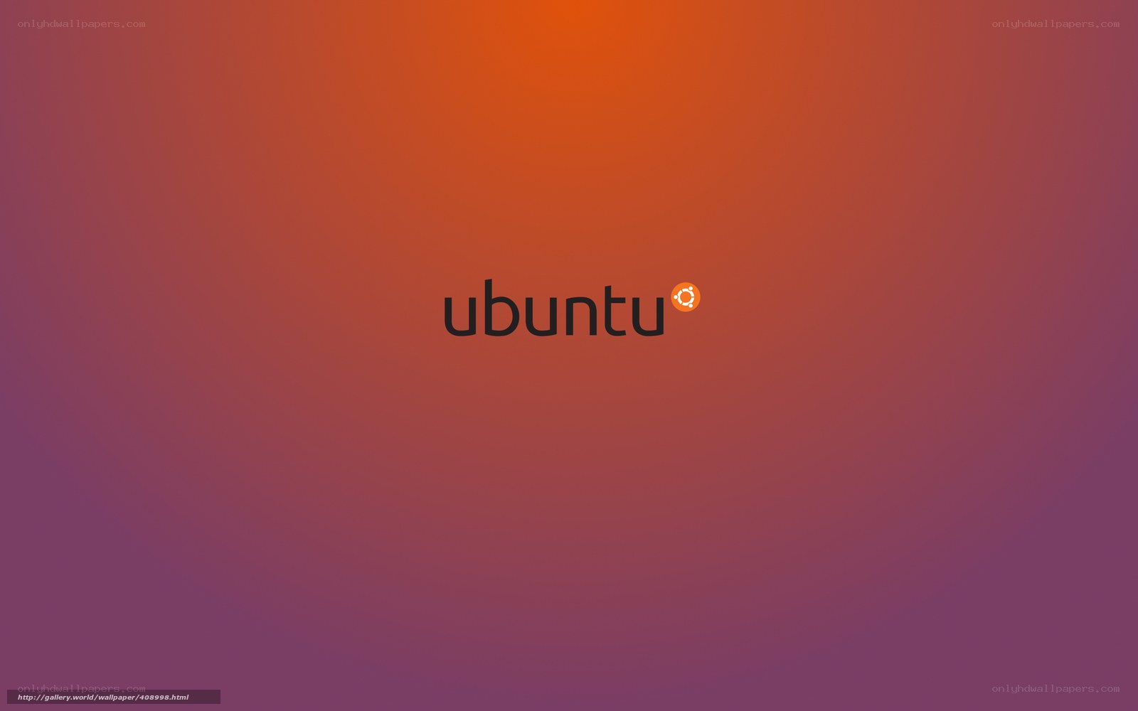 Ubuntu logo on gradient background