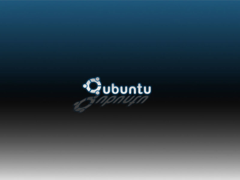 Ubuntu Logo on Gradient — Blue, Minimalist