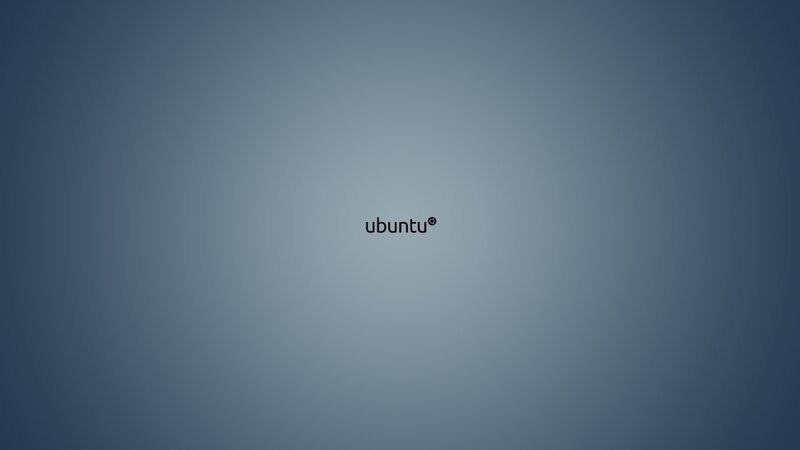 Ubuntu Logo on Gradient — Blue