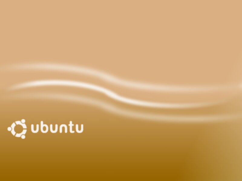 Ubuntu Logo on Gradient — Brown, Calm
