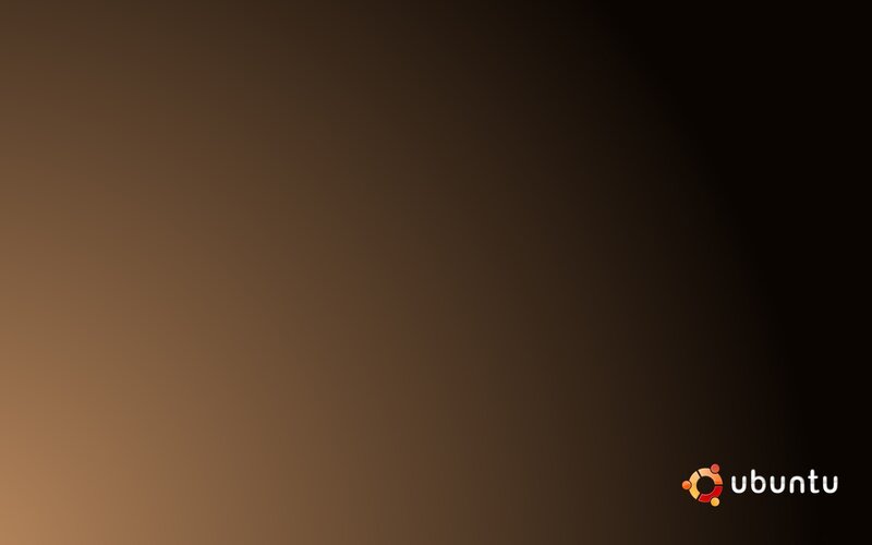 Ubuntu Logo on Gradient — Brown, Neutral, Minimalist