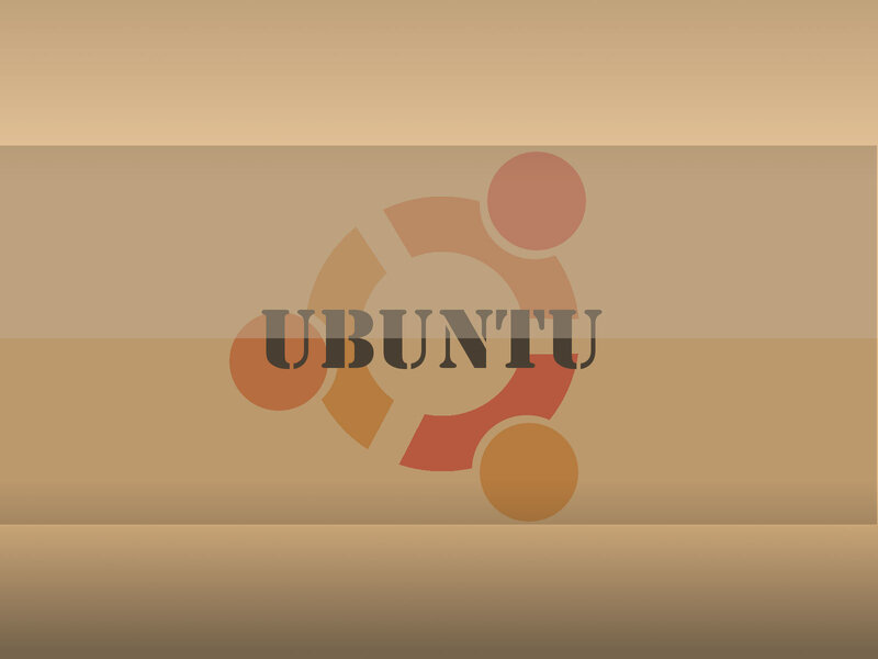 Ubuntu Logo on Gradient — Brown, Neutral