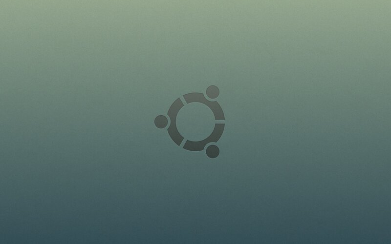 Ubuntu Logo on Gradient — Gray