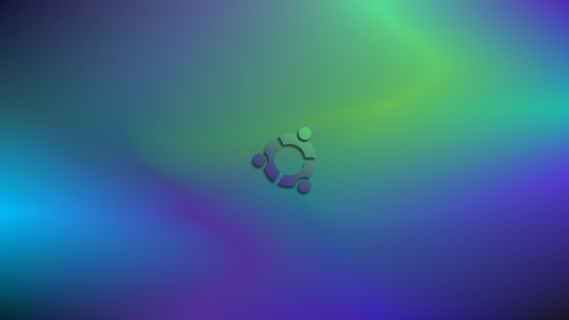 Ubuntu Logo on Gradient — Green