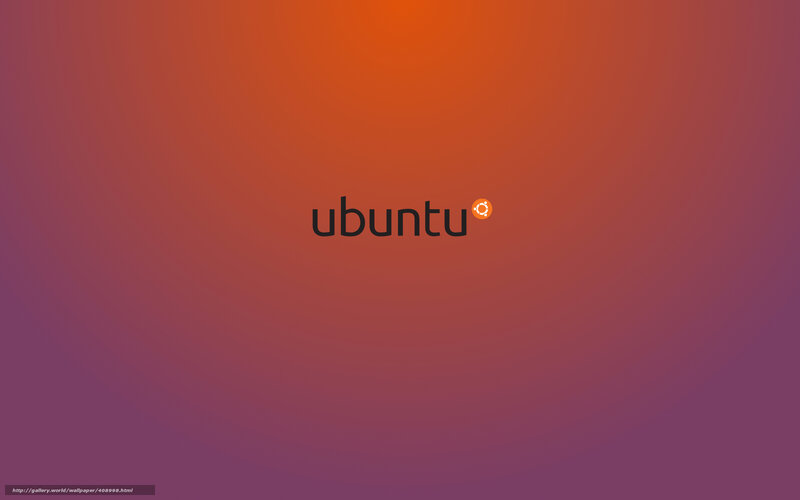 Ubuntu Logo on Gradient — Orange