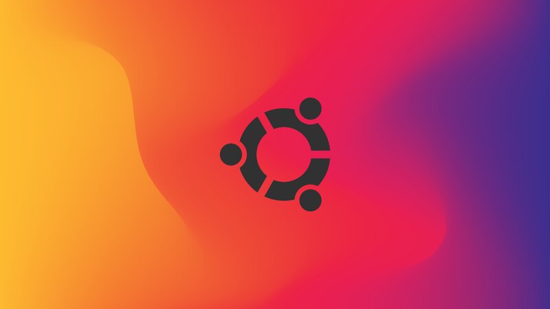 Ubuntu Logo on Gradient — Orange, Vibrant