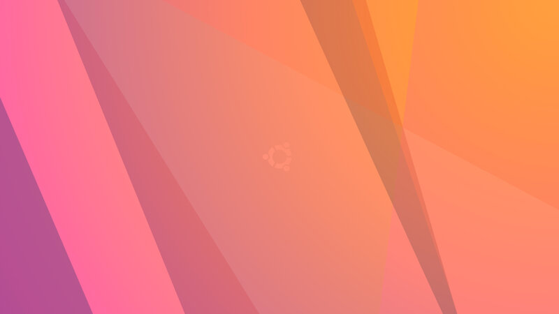 Ubuntu Logo on Gradient — Pink