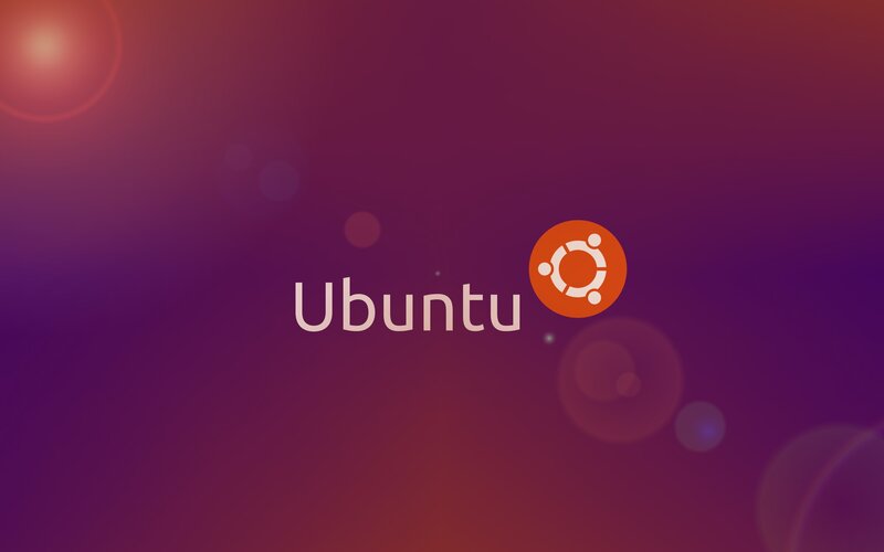 Ubuntu Logo on Gradient — Purple, Calm, Digital Art, Text