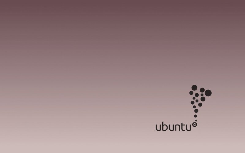 Ubuntu Logo on Gradient — Purple, Calm, Minimalist, Text, Black