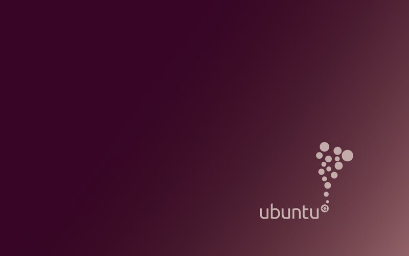 Ubuntu Logo on Gradient — Purple