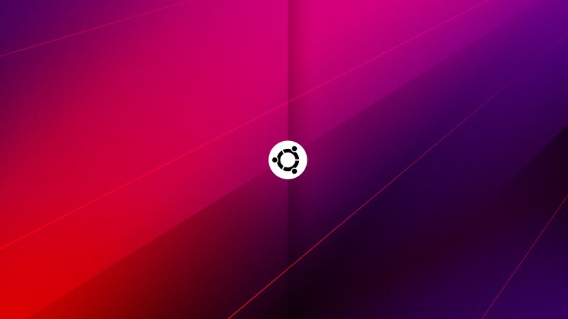 Ubuntu Logo on Gradient — Red, Modern