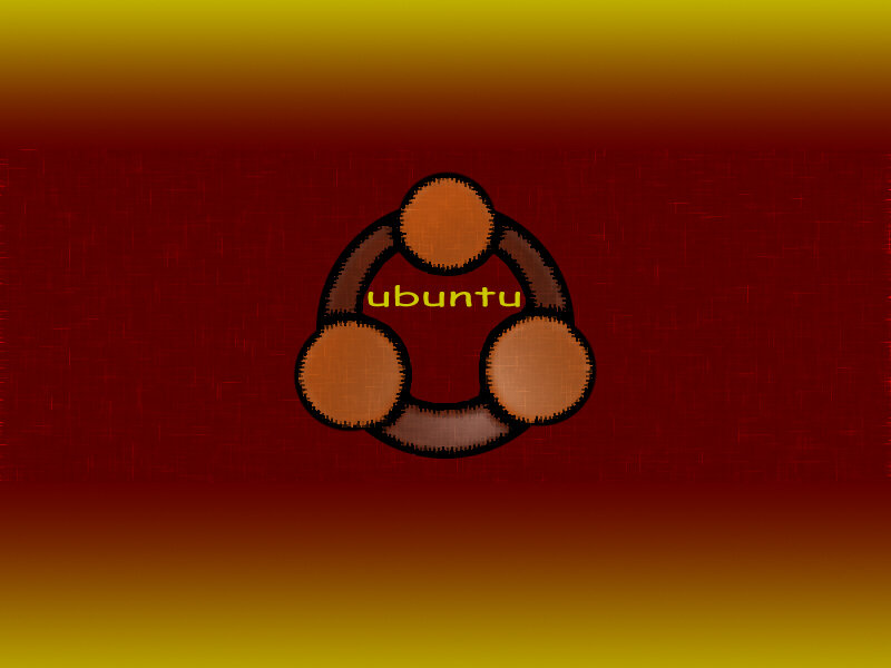 Ubuntu Logo on Gradient — Red, Neutral