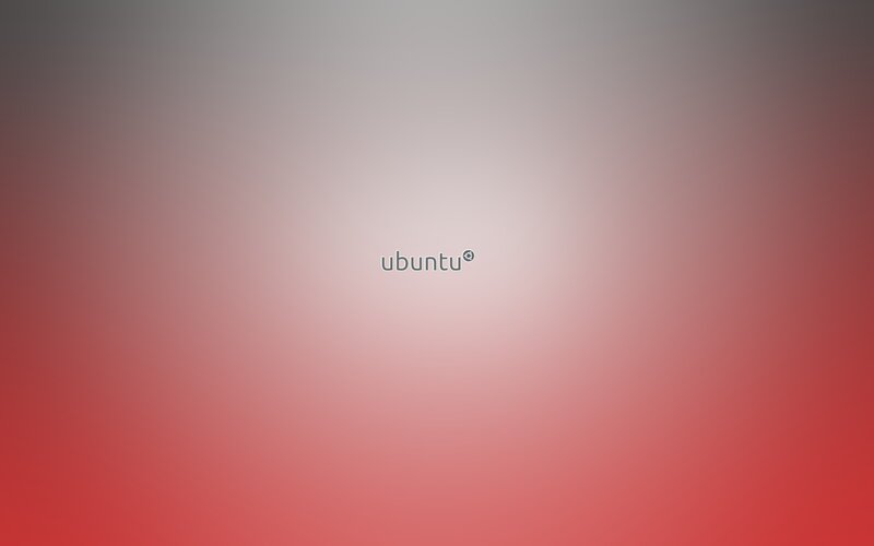 Ubuntu Logo on Gradient — Red