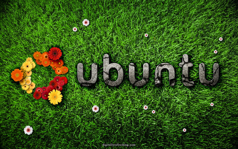 Ubuntu Logo on Grass