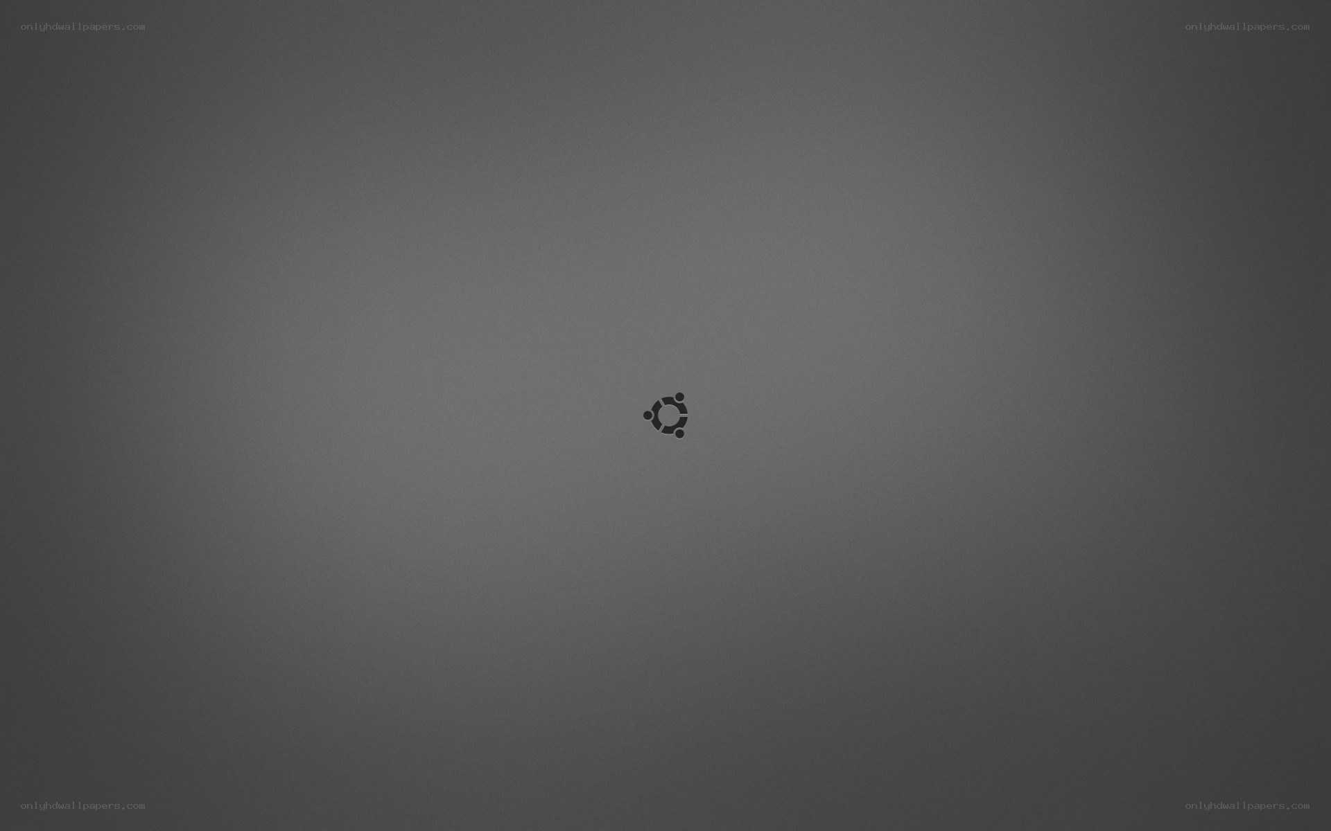 Ubuntu logo on gray background