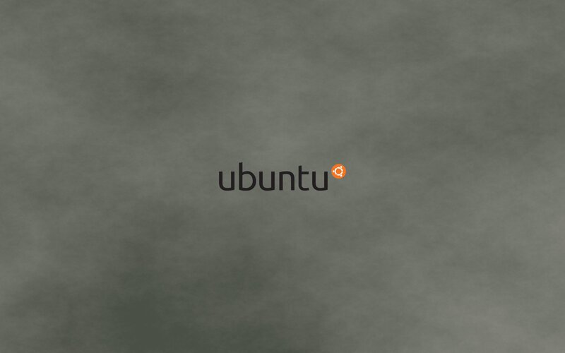 Ubuntu Logo on Gray Background — Neutral