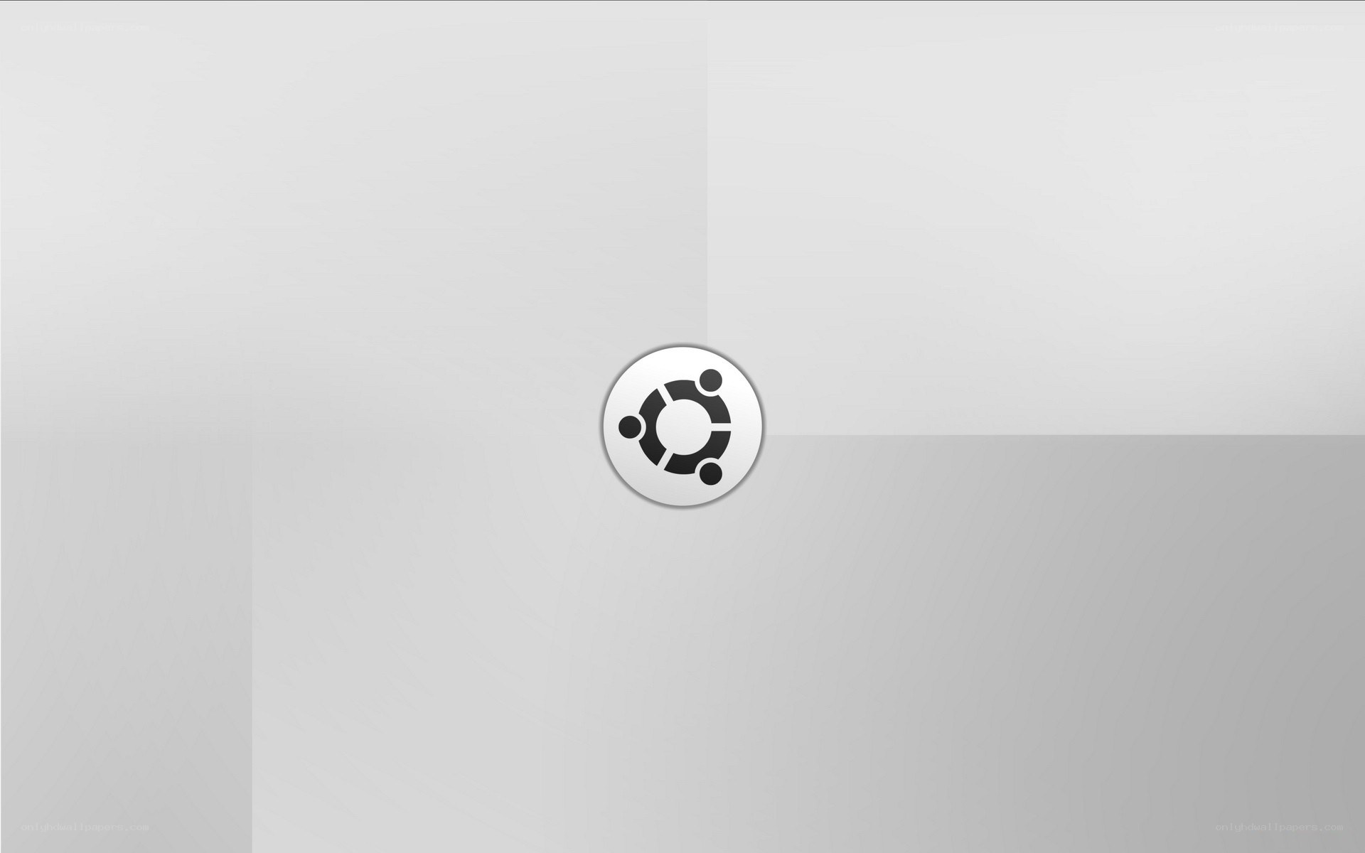 Ubuntu logo on gray background