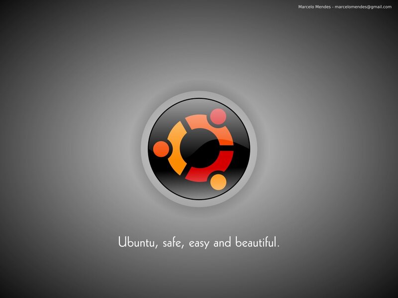 Ubuntu Logo on Gray — Minimalist
