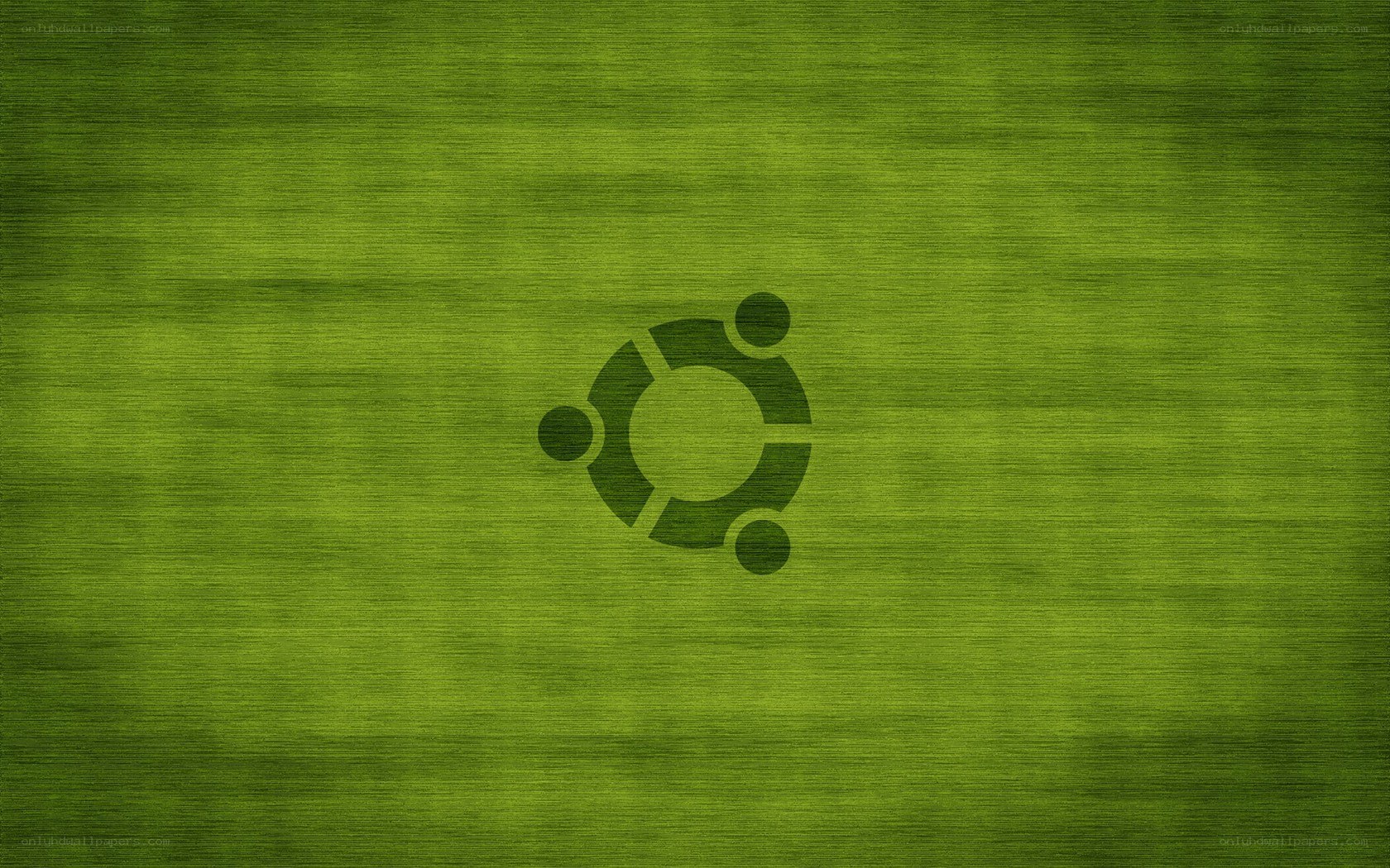 Ubuntu logo on green background