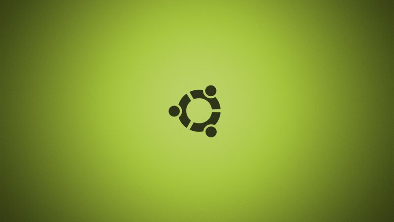 Ubuntu logo on green background