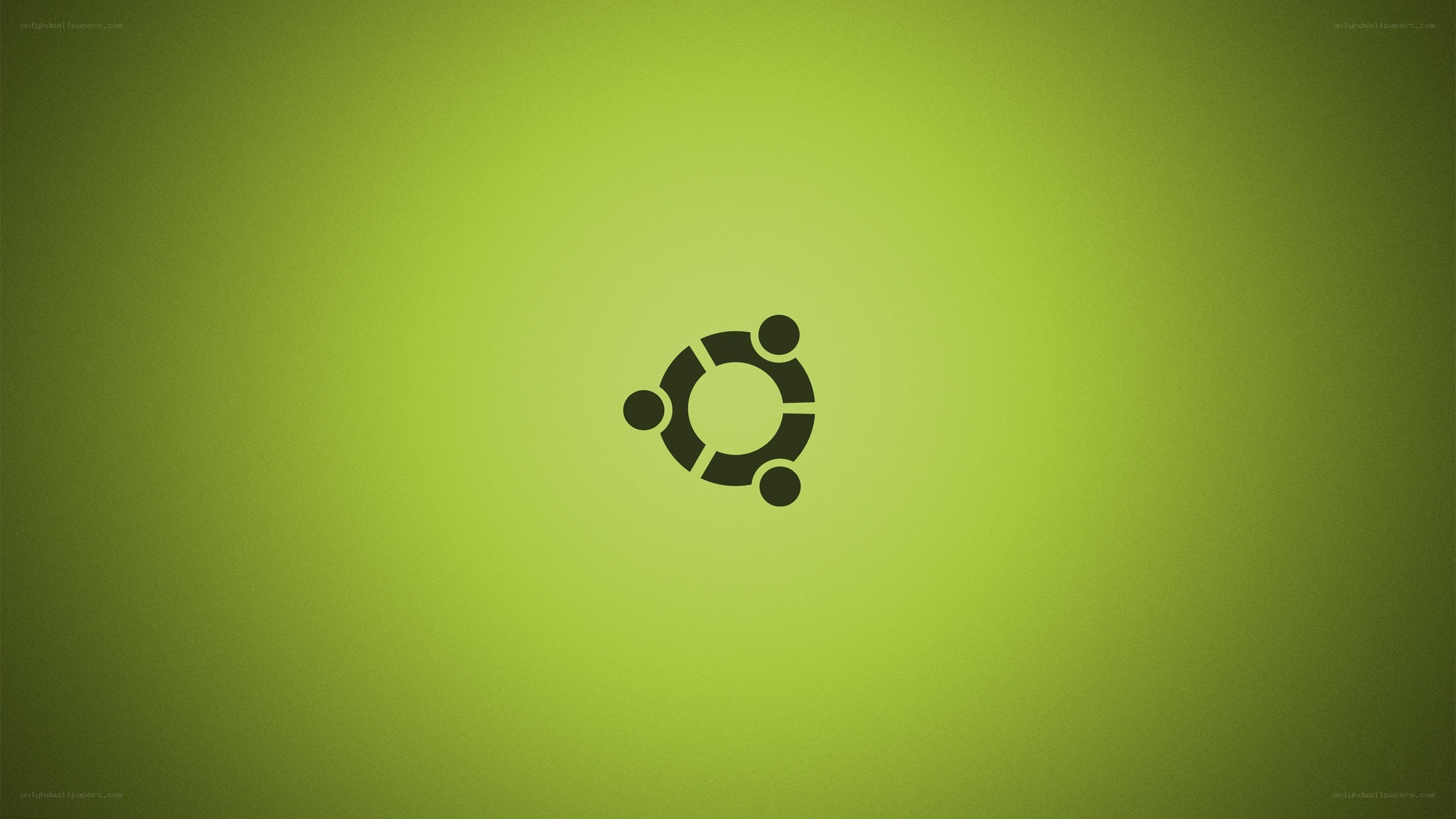Ubuntu logo on green background