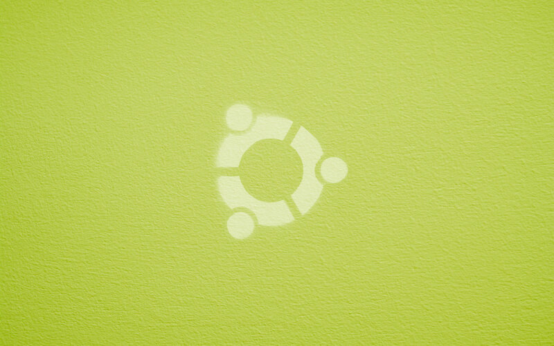 Ubuntu logo on green background