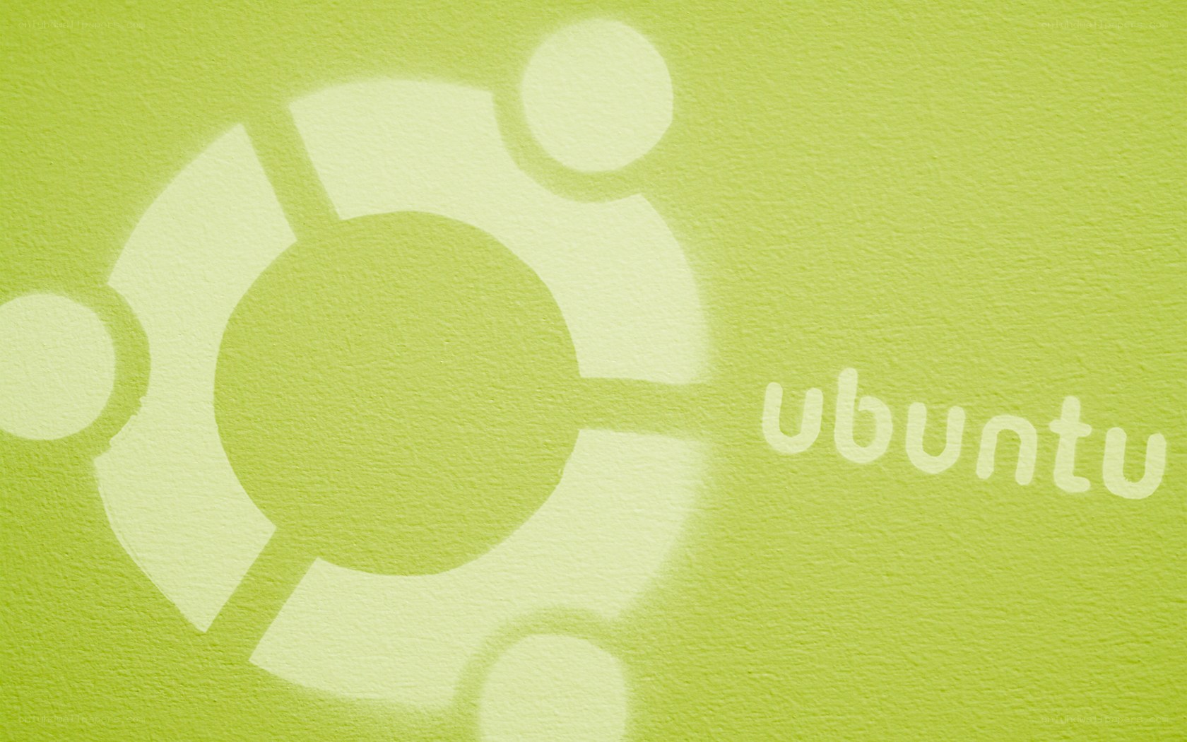 Ubuntu logo on green background