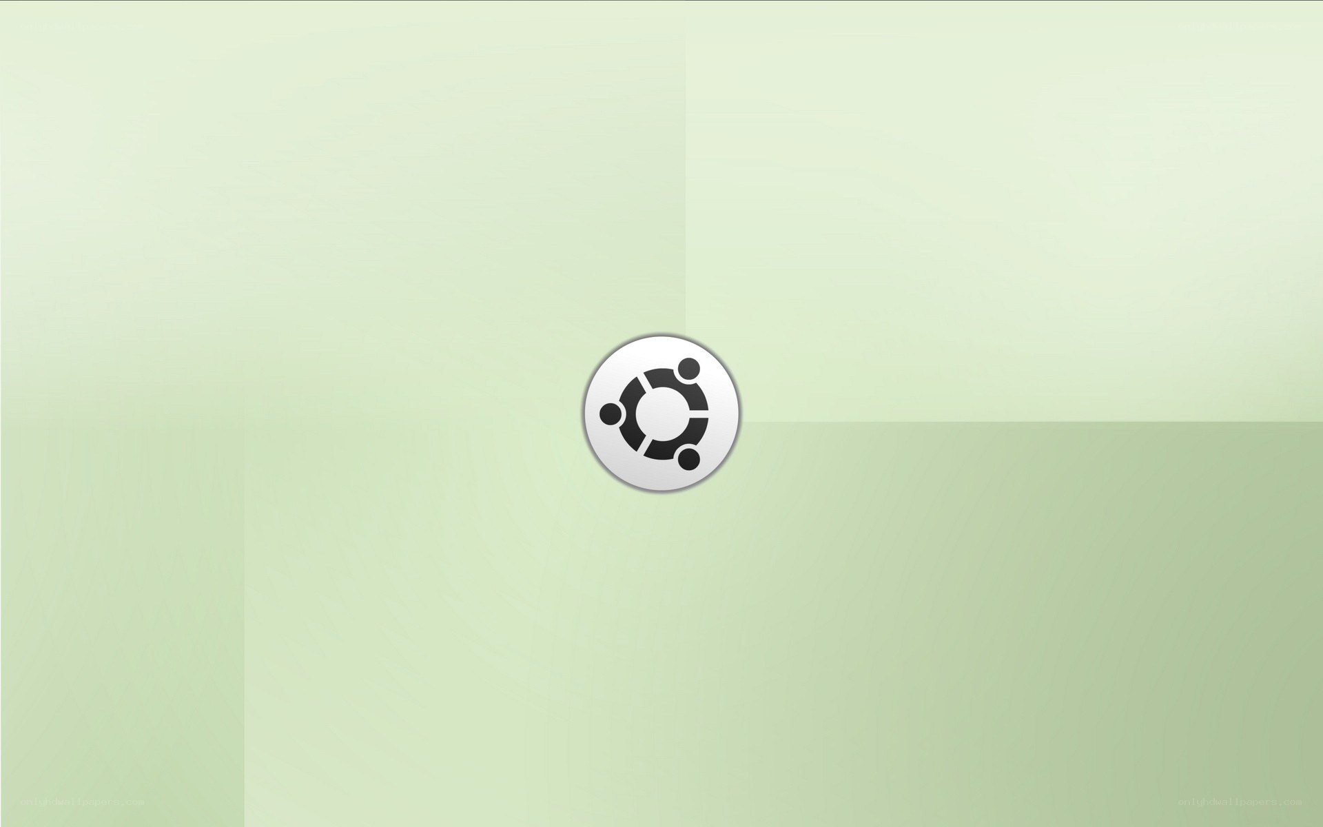 Ubuntu logo on green background