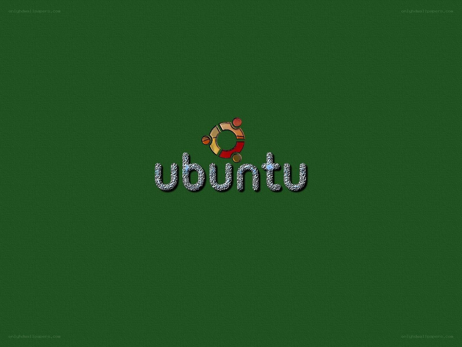Ubuntu logo on green background