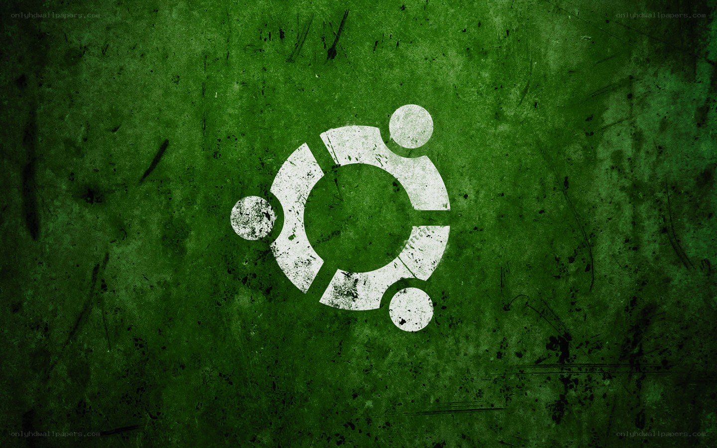 Ubuntu logo on green background