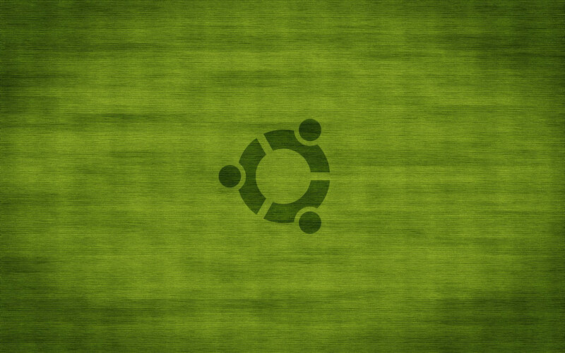 Ubuntu Logo on Green — Neutral, Digital Art