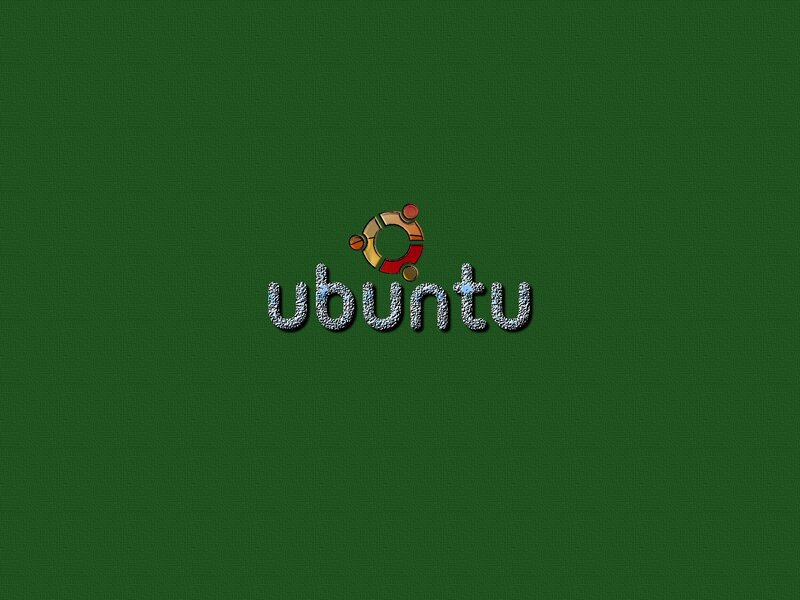 Ubuntu Logo on Green — Neutral, Digital Art, White