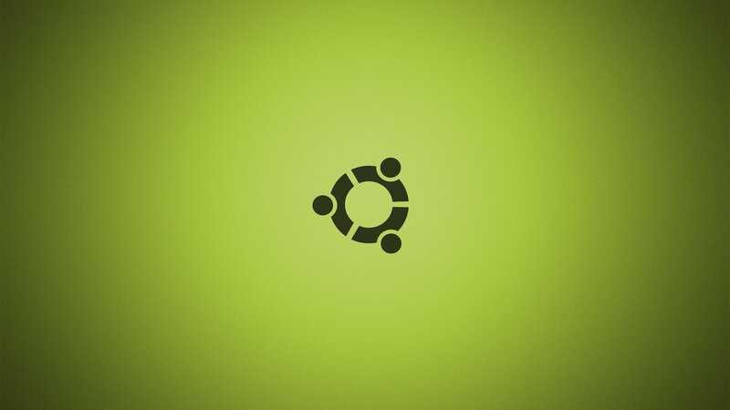 Ubuntu Logo on Green — Neutral