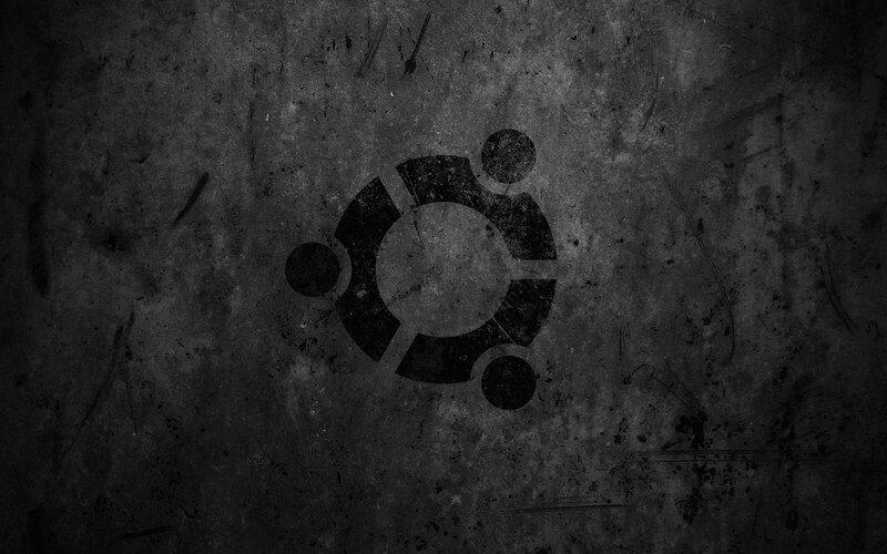Ubuntu logo on grunge background