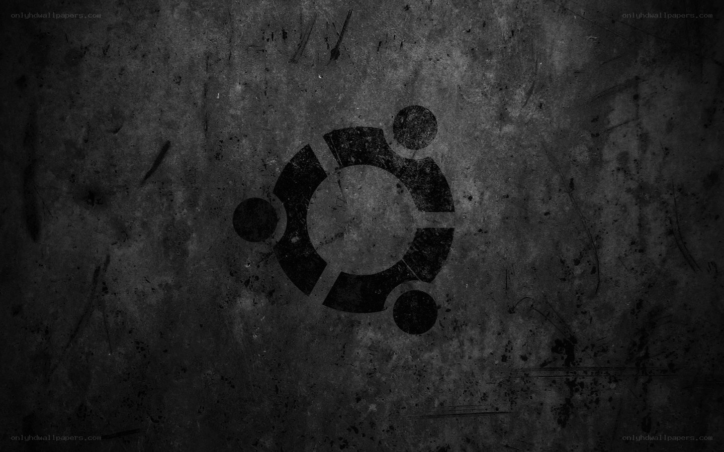 Ubuntu logo on grunge background