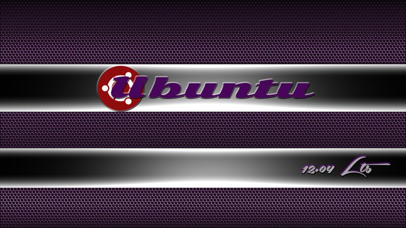 Ubuntu Logo on Metal — Purple